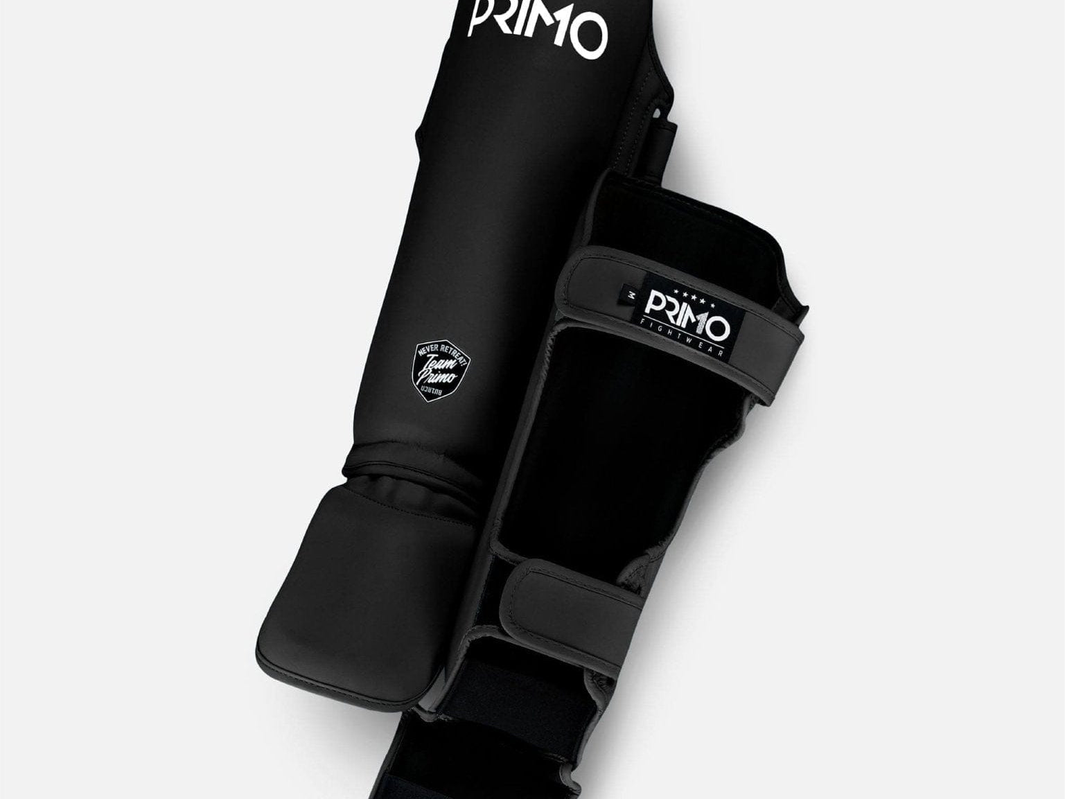 Primo Fight Wear Official Boxing & Martial Arts Protective Gear Classic Muay Thai Shinguard - Black