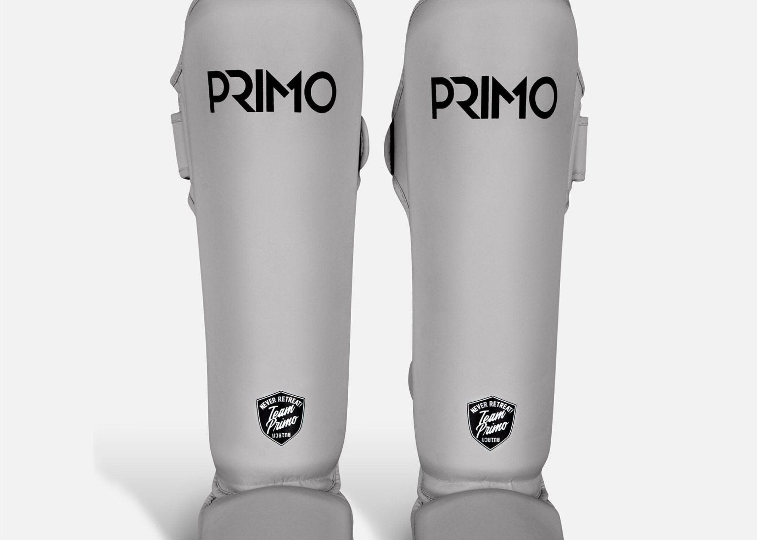 Primo Fight Wear Official Boxing & Martial Arts Protective Gear Classic Muay Thai Shinguard - Grey