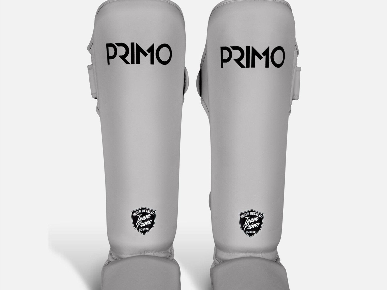 Primo Fight Wear Official Boxing & Martial Arts Protective Gear Classic Muay Thai Shinguard - Grey