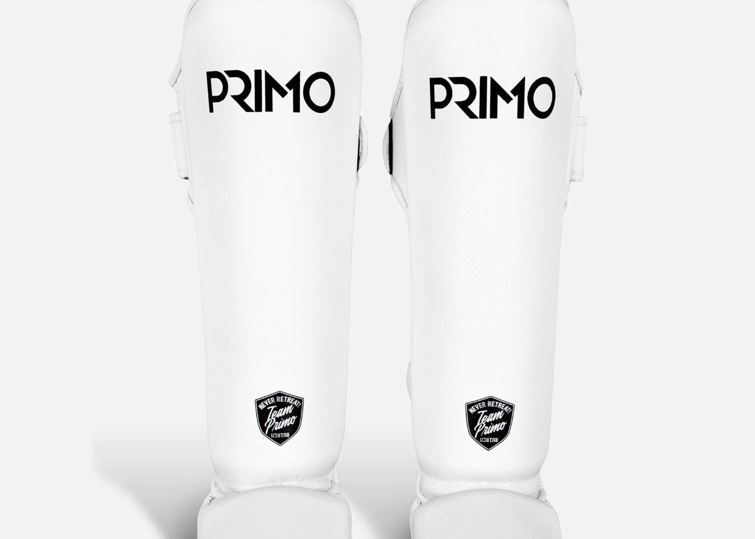 Primo Fight Wear Official Boxing & Martial Arts Protective Gear Classic Muay Thai Shinguard - White