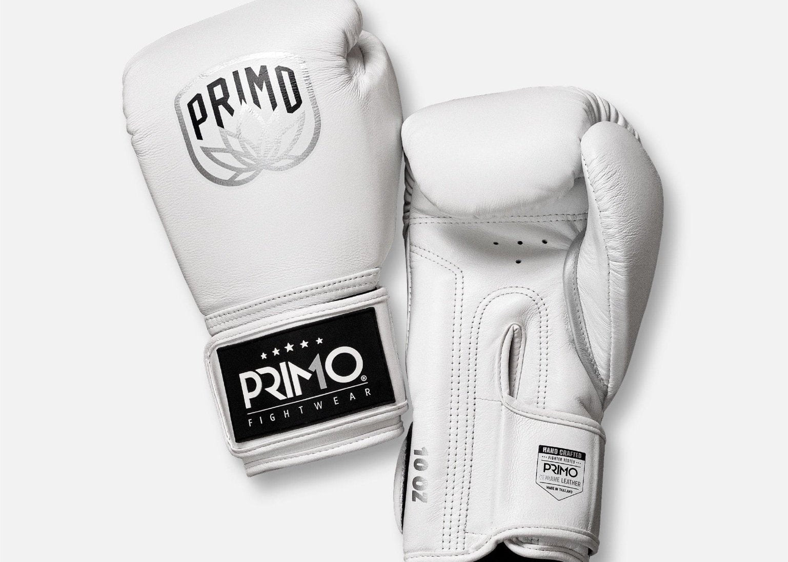 Primo Fight Wear Official Boxing Gloves Emblem 2.0 Boxing Gloves - White Seraph