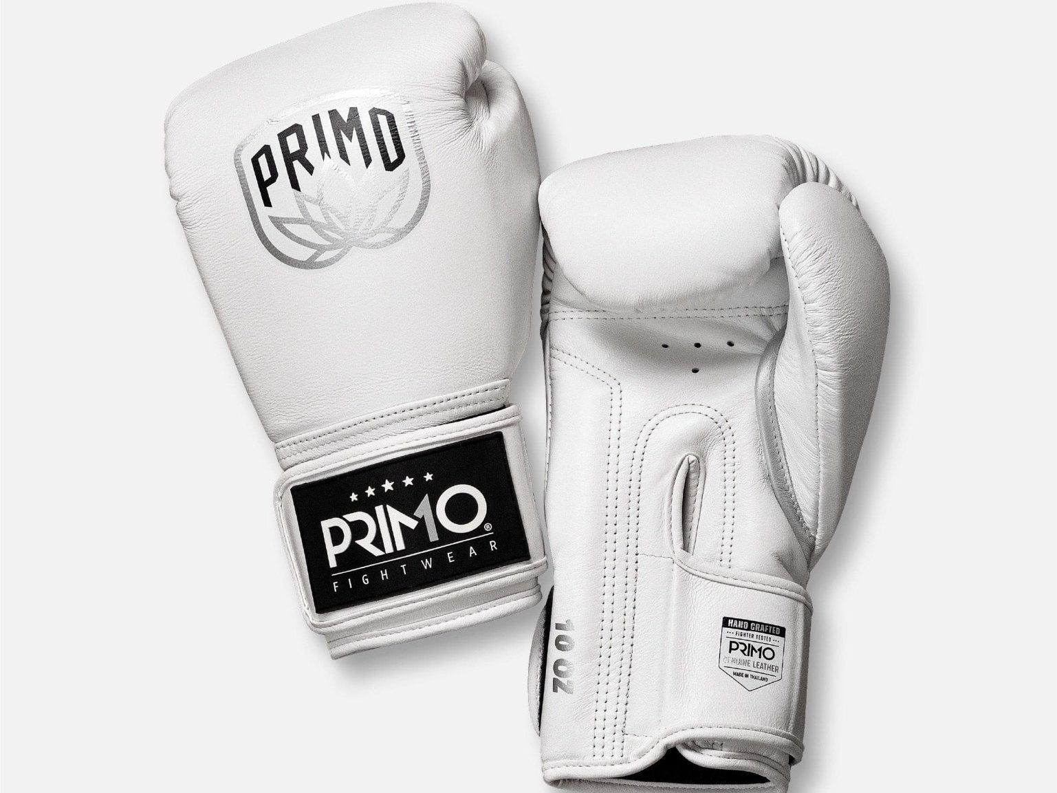 Primo Fight Wear Official Boxing Gloves Emblem 2.0 Boxing Gloves - White Seraph