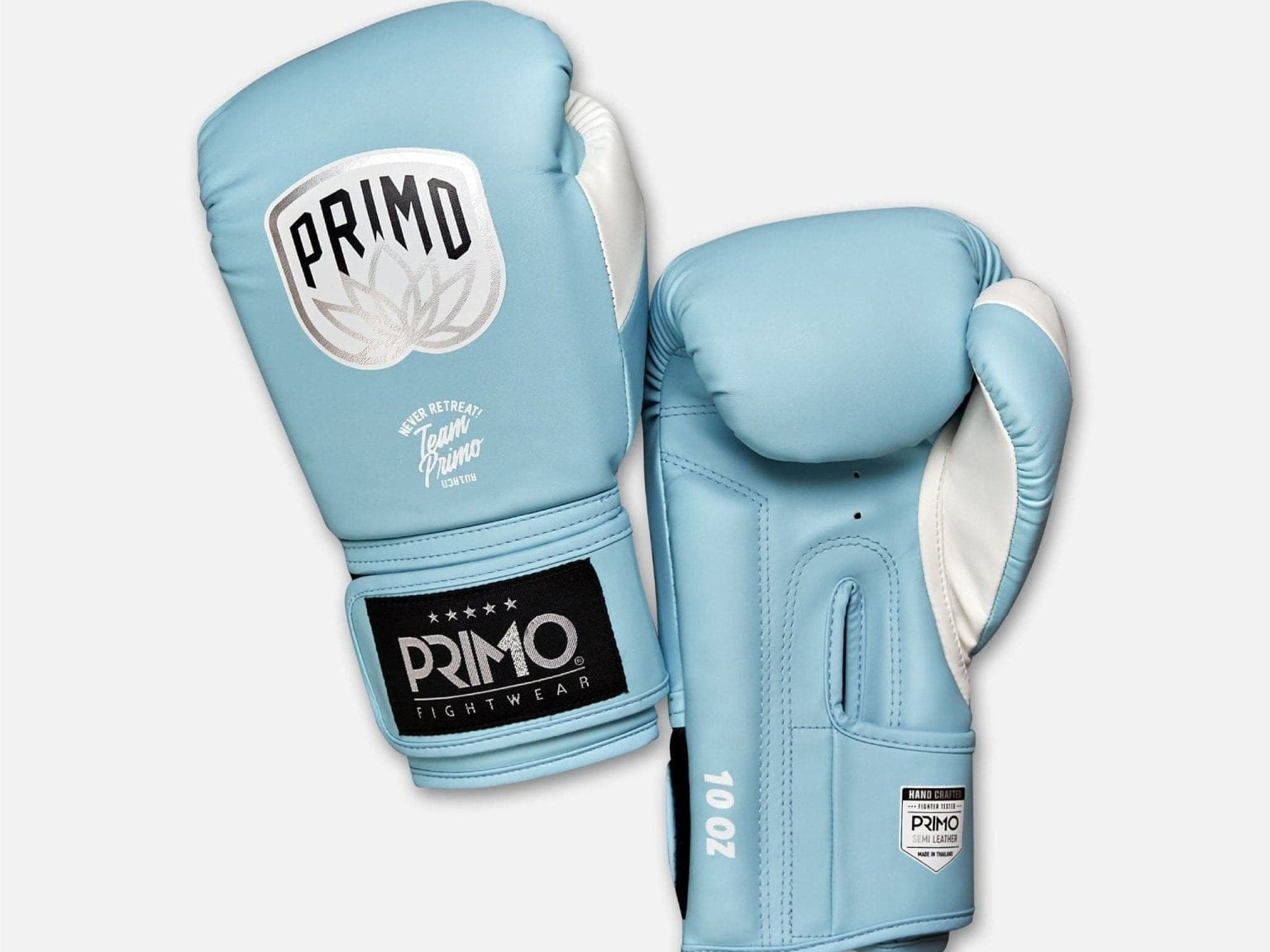 Primo Fight Wear Official Boxing Gloves Emblem 2.0 Semi Leather Boxing Glove - Arctic Blue