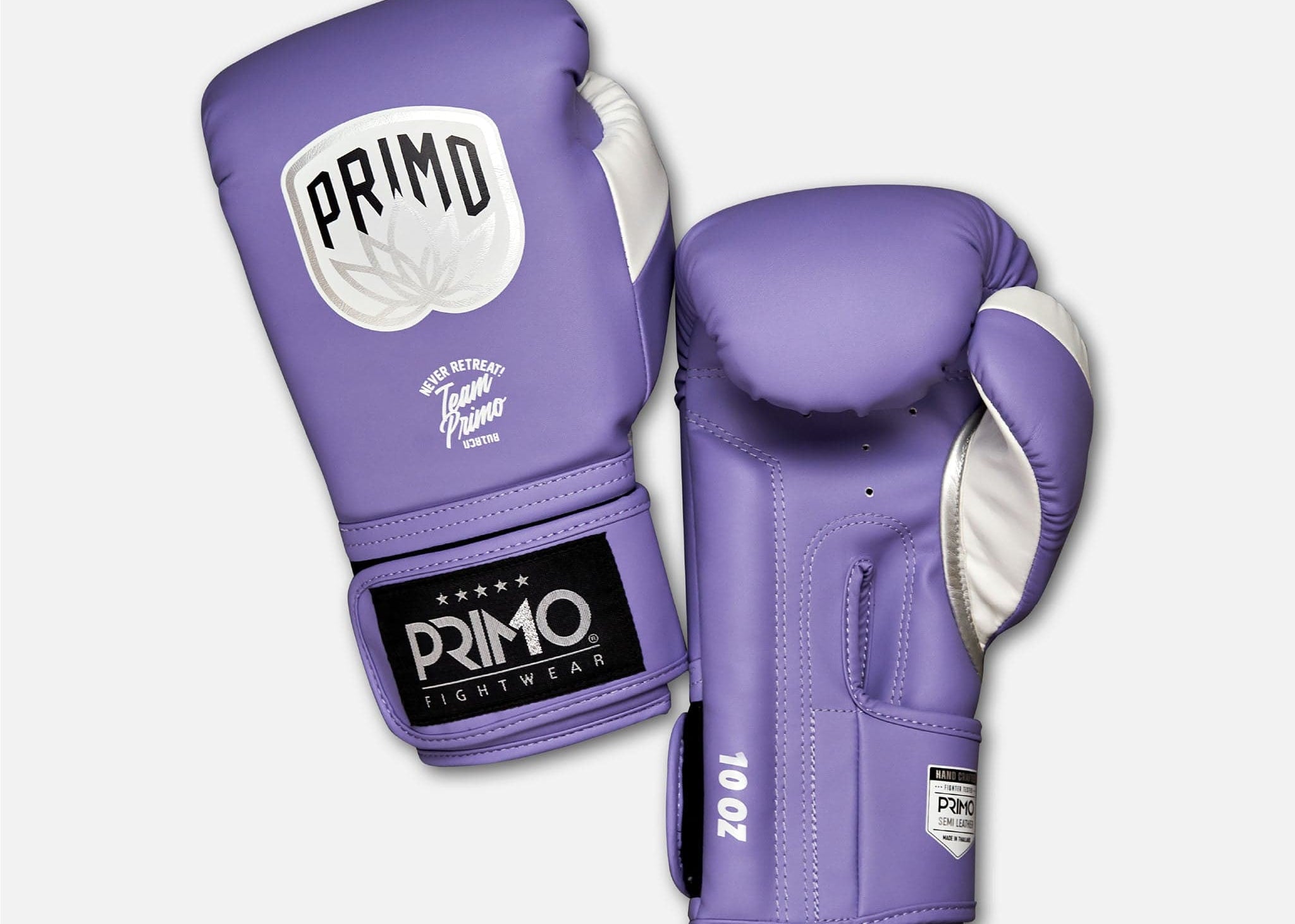 Primo Fight Wear Official Boxing Gloves Emblem 2.0 Semi Leather Boxing Gloves - Purple