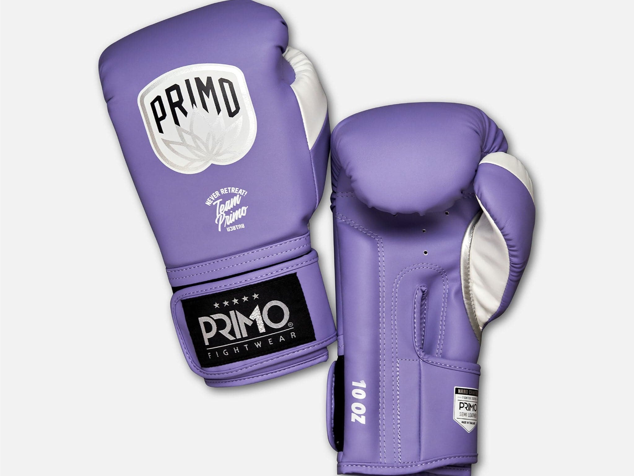 Primo Fight Wear Official Boxing Gloves Emblem 2.0 Semi Leather Boxing Gloves - Purple