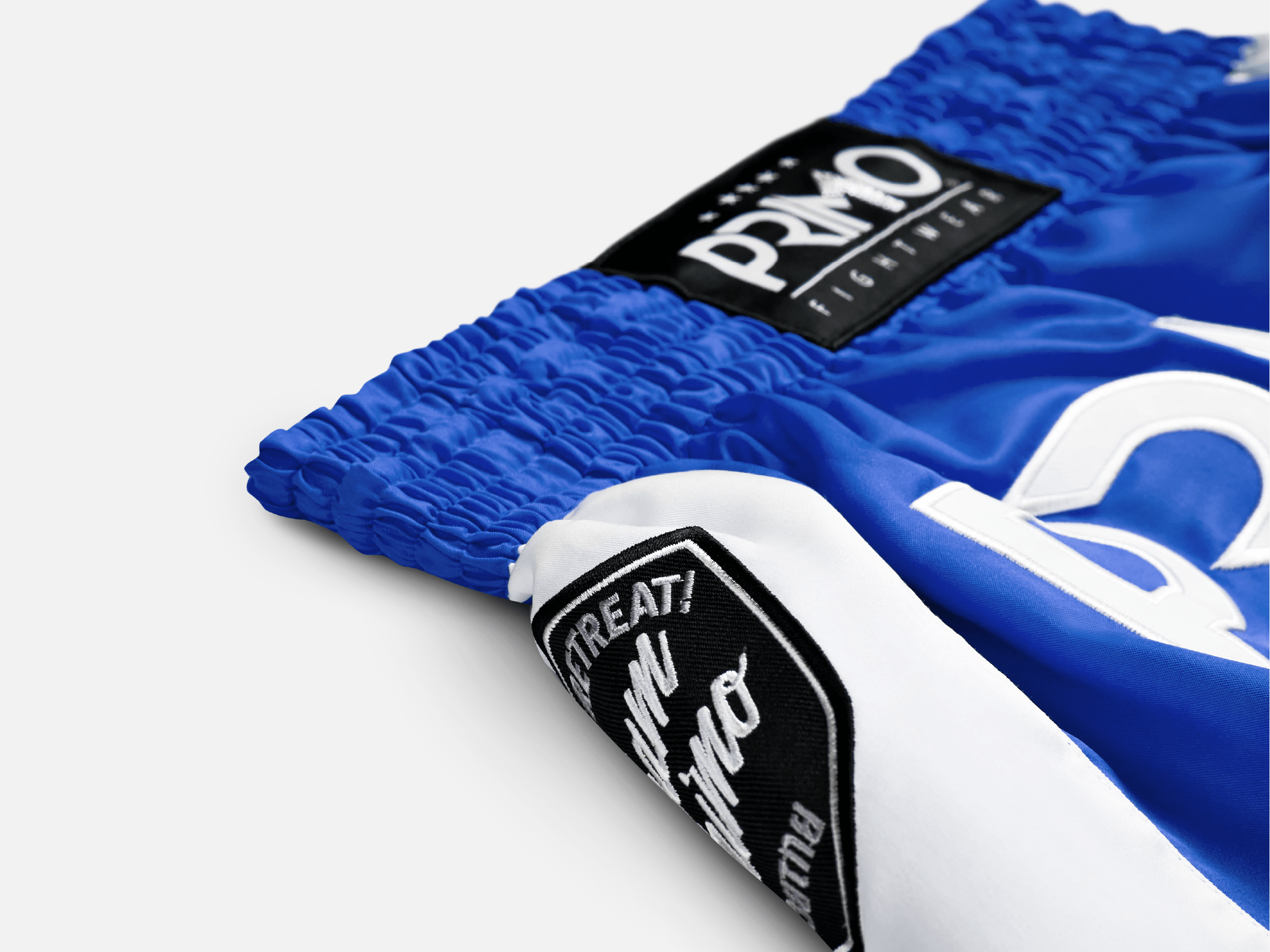 Primo Fight Wear Official Muay Thai Shorts Muay Thai Shorts - Free Flow Series - Stadium Classic Blue