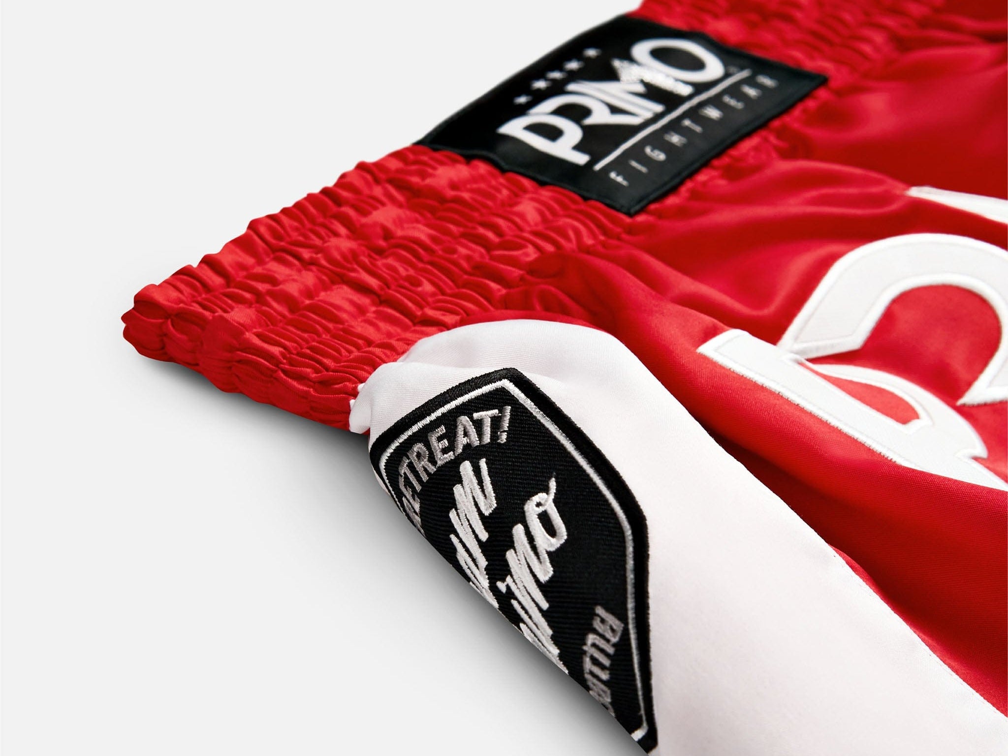 Primo Fight Wear Official Muay Thai Shorts Muay Thai Shorts - Free Flow Series - Stadium Classic Red