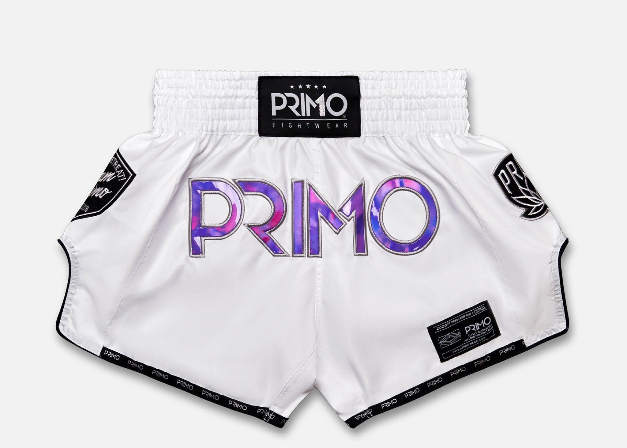 Primo Fight Wear Official Muay Thai Shorts Muay Thai Shorts - Hologram Series - Purple Haze