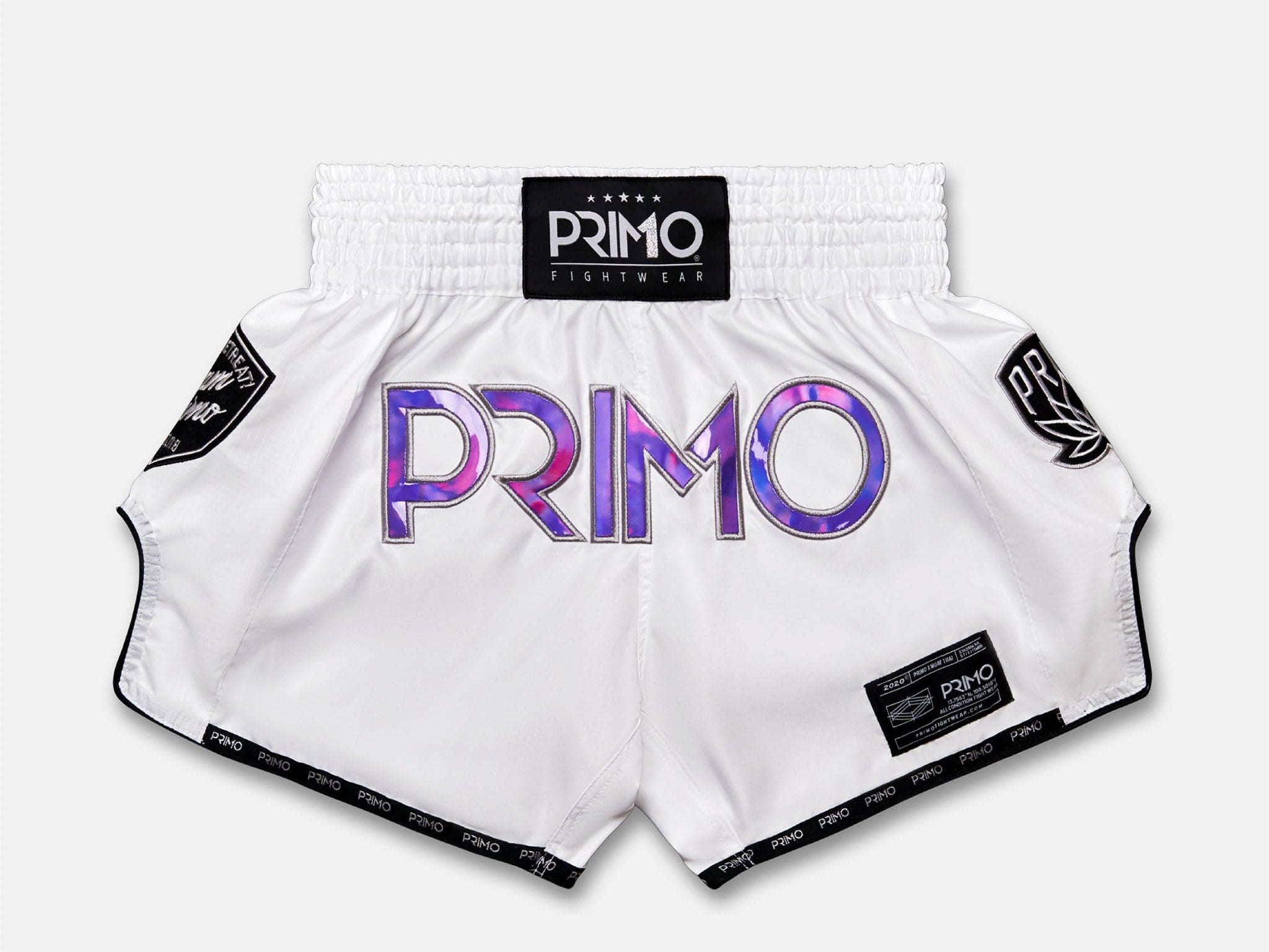 Primo Fight Wear Official Muay Thai Shorts Muay Thai Shorts - Hologram Series - Purple Haze