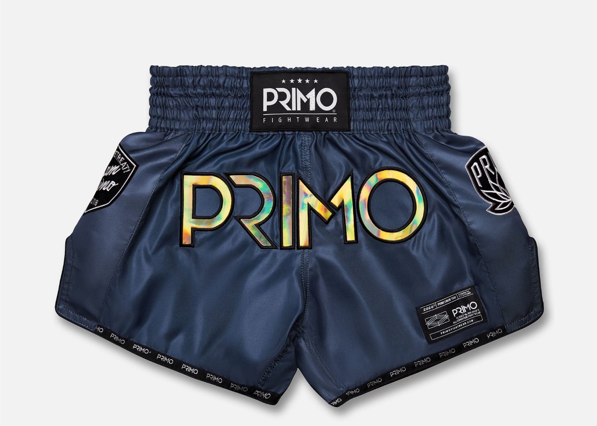 Primo Fight Wear Official Muay Thai Shorts Muay Thai Shorts - Hologram Series - Valor Grey