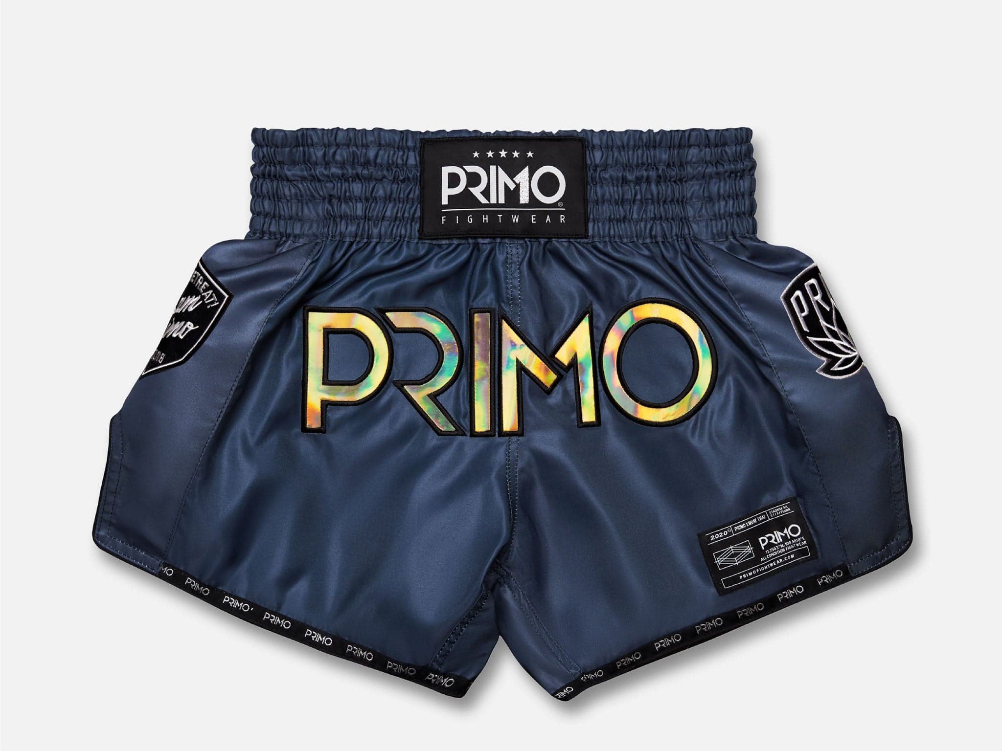 Primo Fight Wear Official Muay Thai Shorts Muay Thai Shorts - Hologram Series - Valor Grey