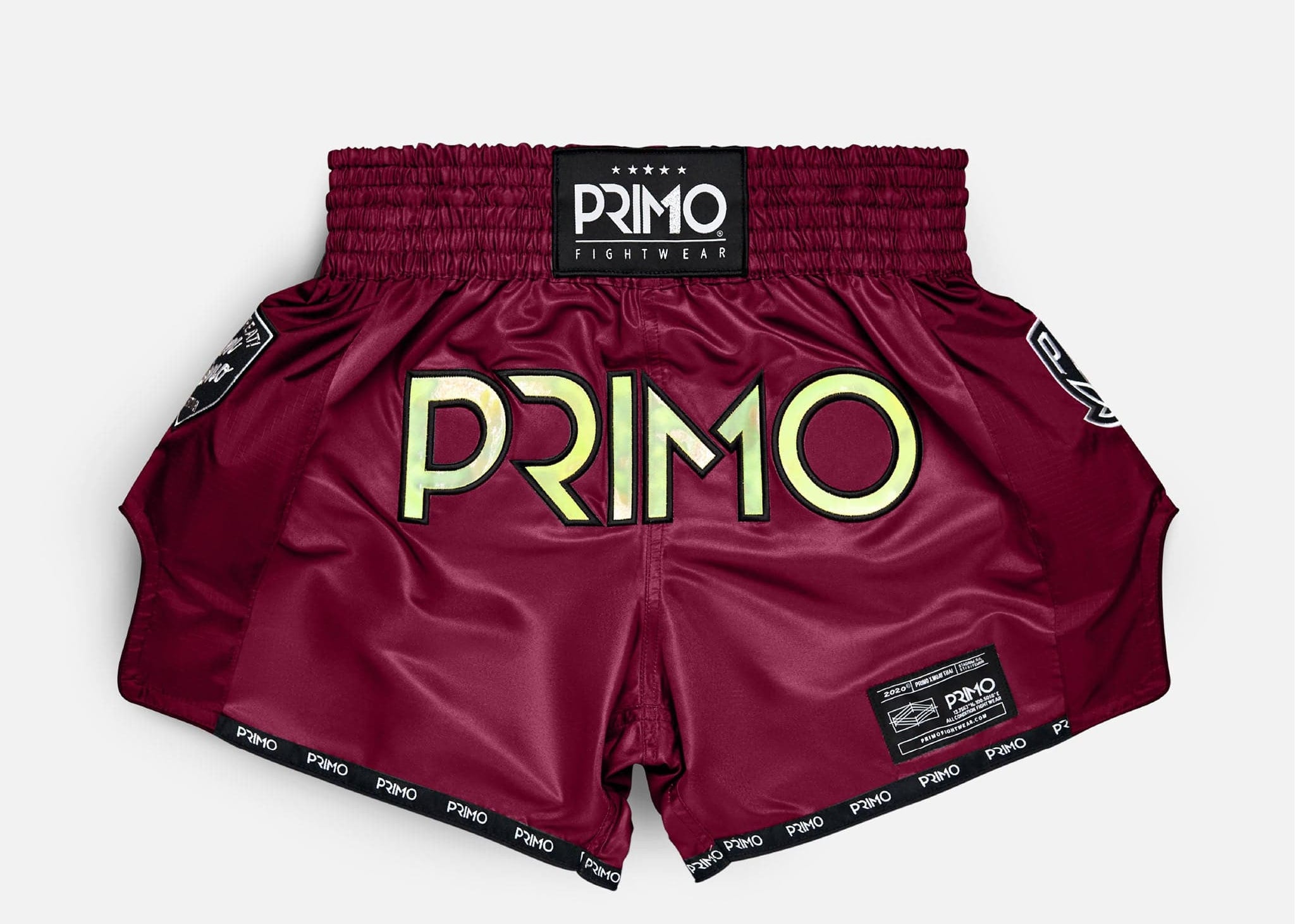 Primo Fight Wear Official Muay Thai Shorts Muay Thai Shorts - Hologram Series - Valor Red