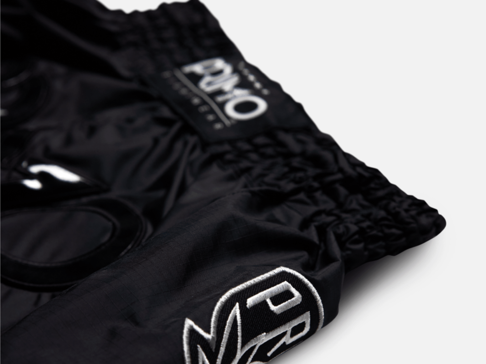 Primo Fight Wear Official Muay Thai Shorts Muay Thai Shorts - Super Nylon - Black Panther II