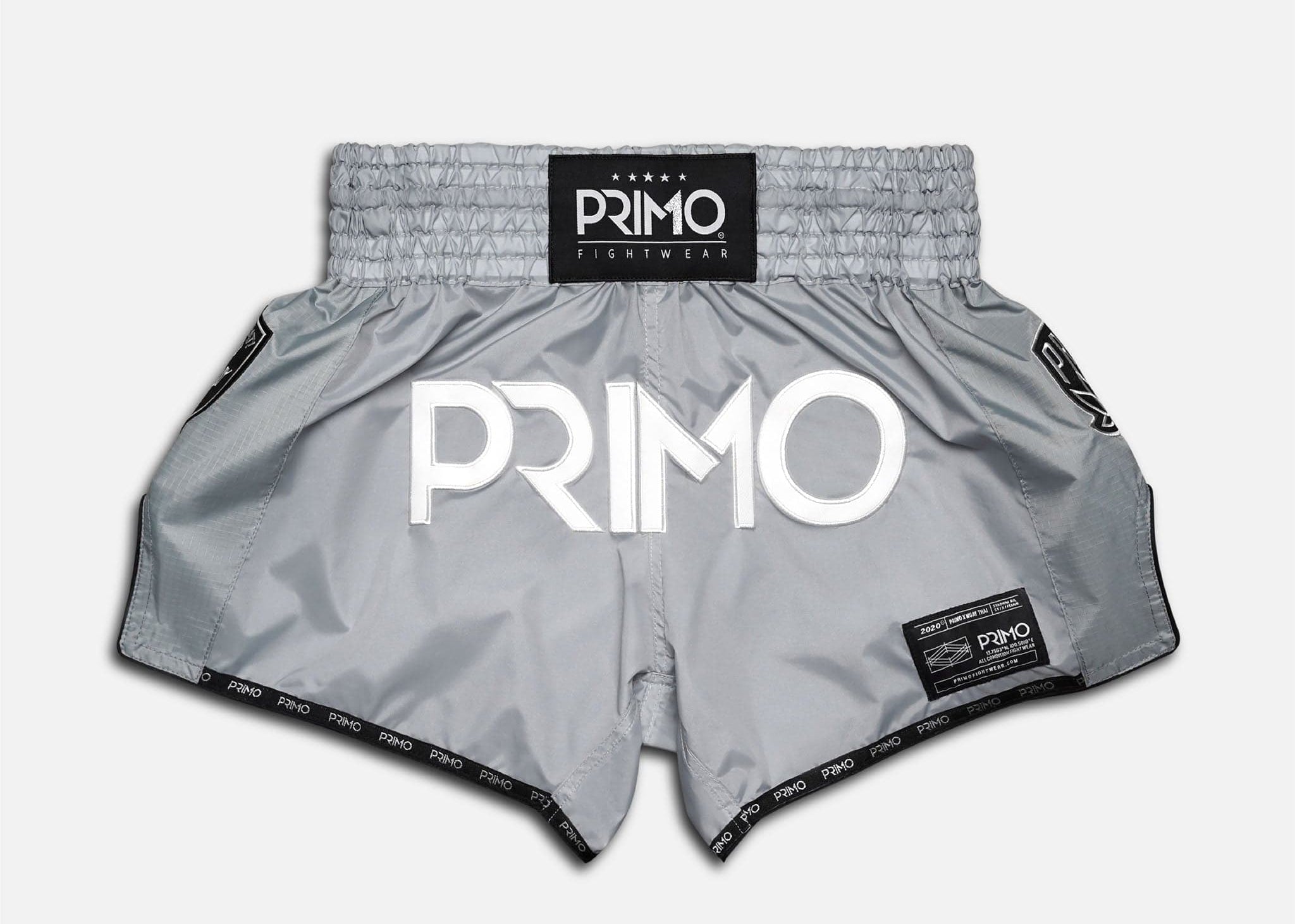 Primo Fight Wear Official Muay Thai Shorts Muay Thai Shorts - Super Nylon - Hammerhead Grey