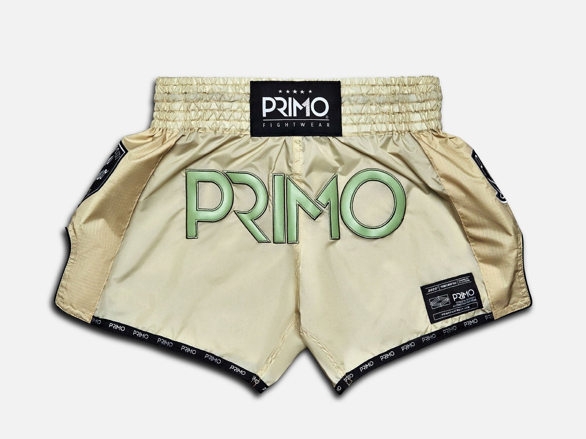 Primo Fight Wear Official Muay Thai Shorts Muay Thai Shorts - Super Nylon - Mantis Tan