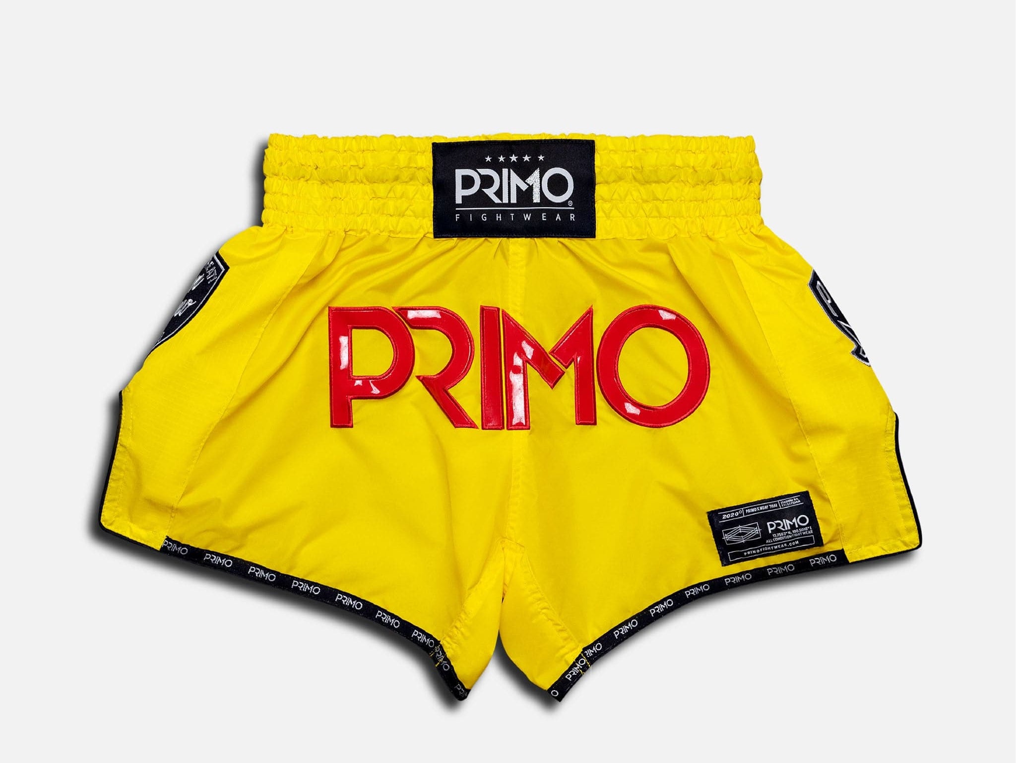 Primo Fight Wear Official Muay Thai Shorts Muay Thai Shorts - Super Nylon - Yellow Stadium Classic