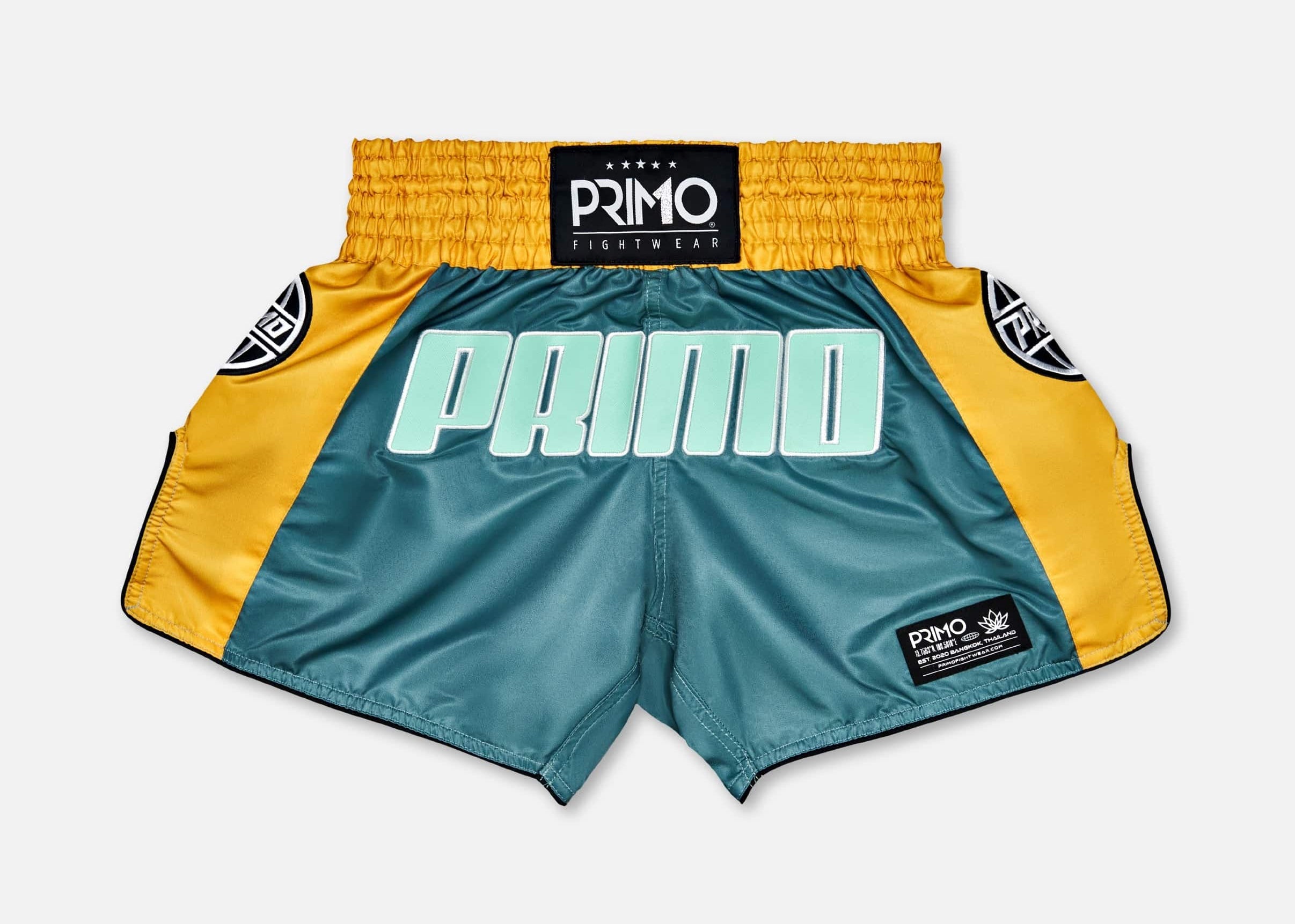 Primo Fight Wear Official Muay Thai Shorts Muay Thai Shorts - Trinity Series -  Teal