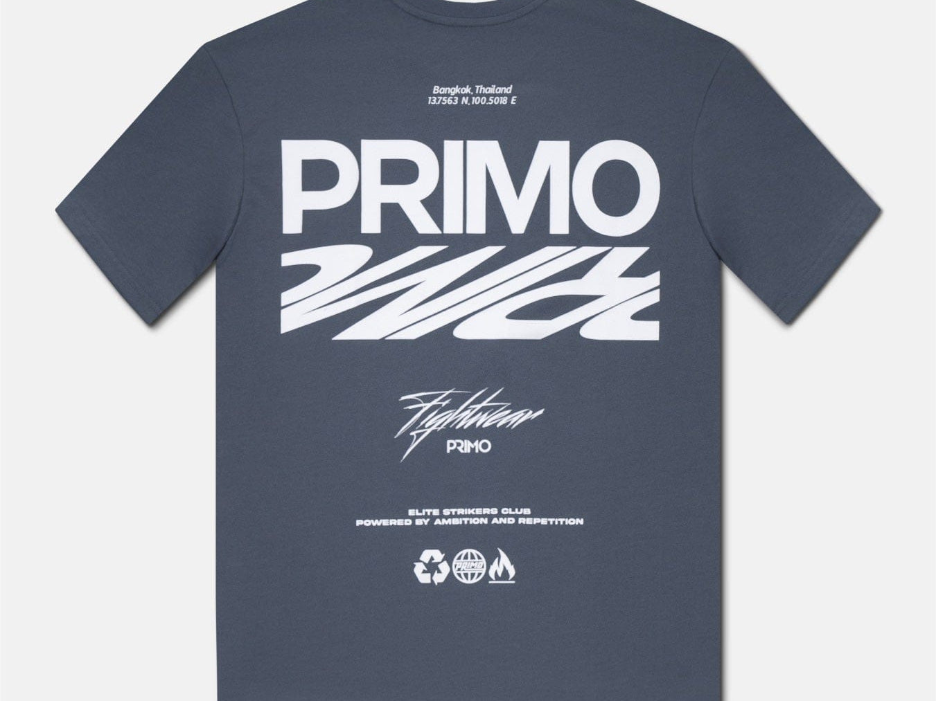 Primo Fight Wear Official T-Shirt Primo E.S.C (Elite Strikers Club) T-Shirt - Grey