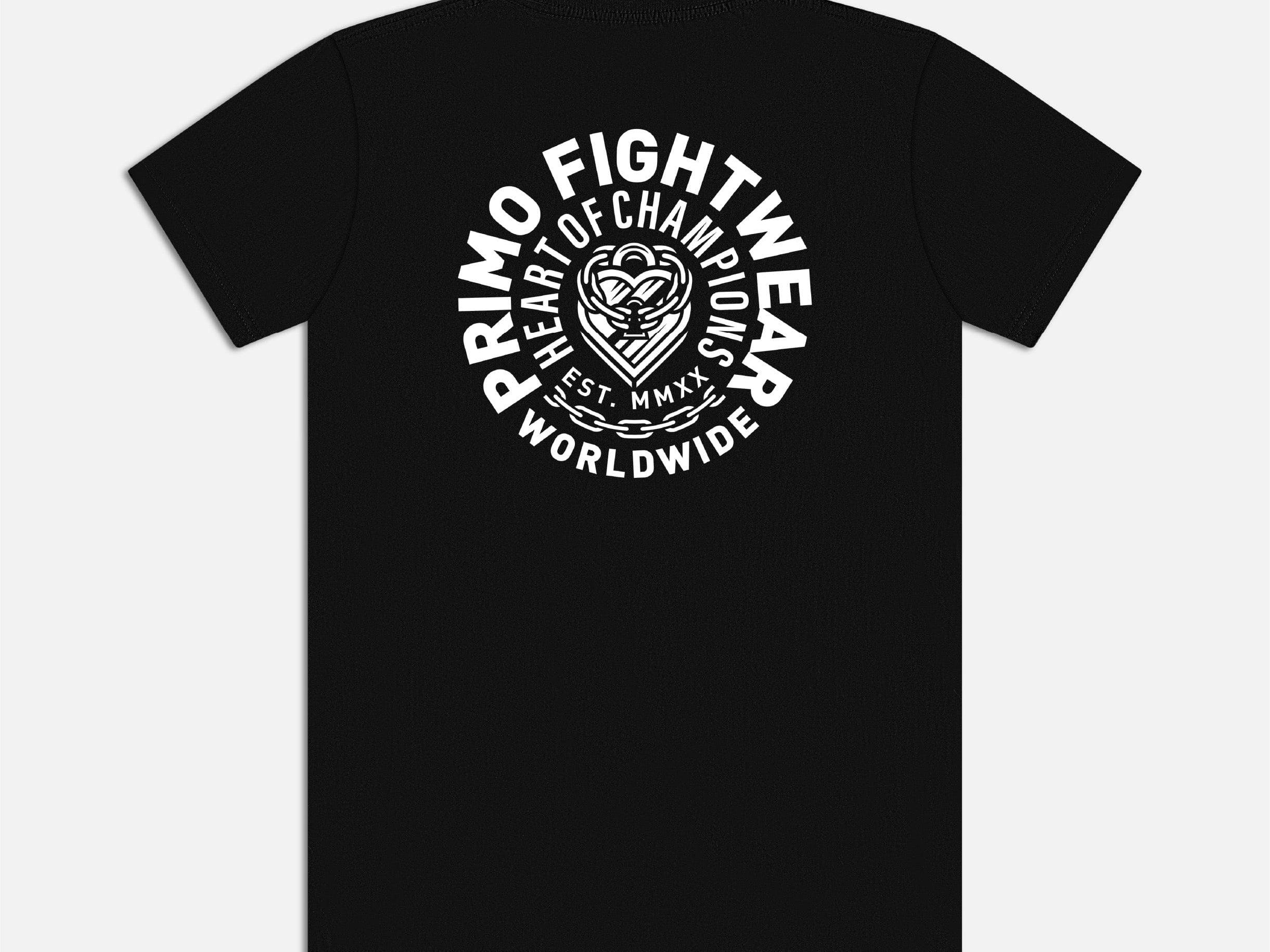 Primo Fight Wear Official T-Shirt Primo Heart Of Champions Cotton T-Shirt - Black