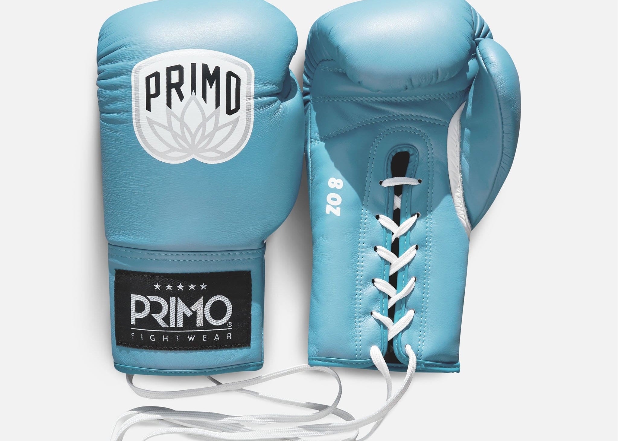 Primo Fight Wear Official Boxing Gloves Primo Pro Lace Up Boxing Gloves - Arctic Blue