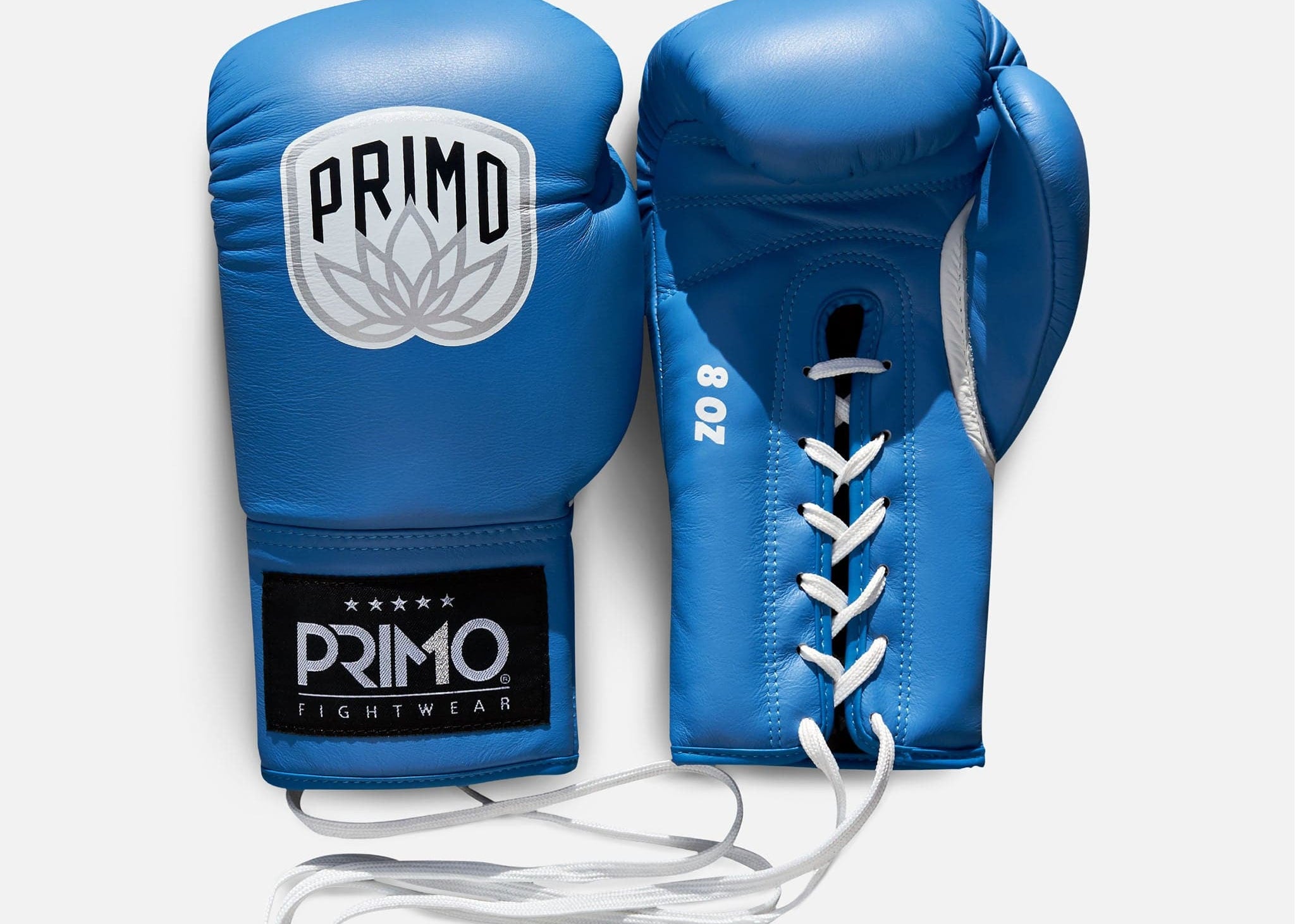 Primo Fight Wear Official Boxing Gloves Primo Pro Lace Up Boxing Gloves - Blue