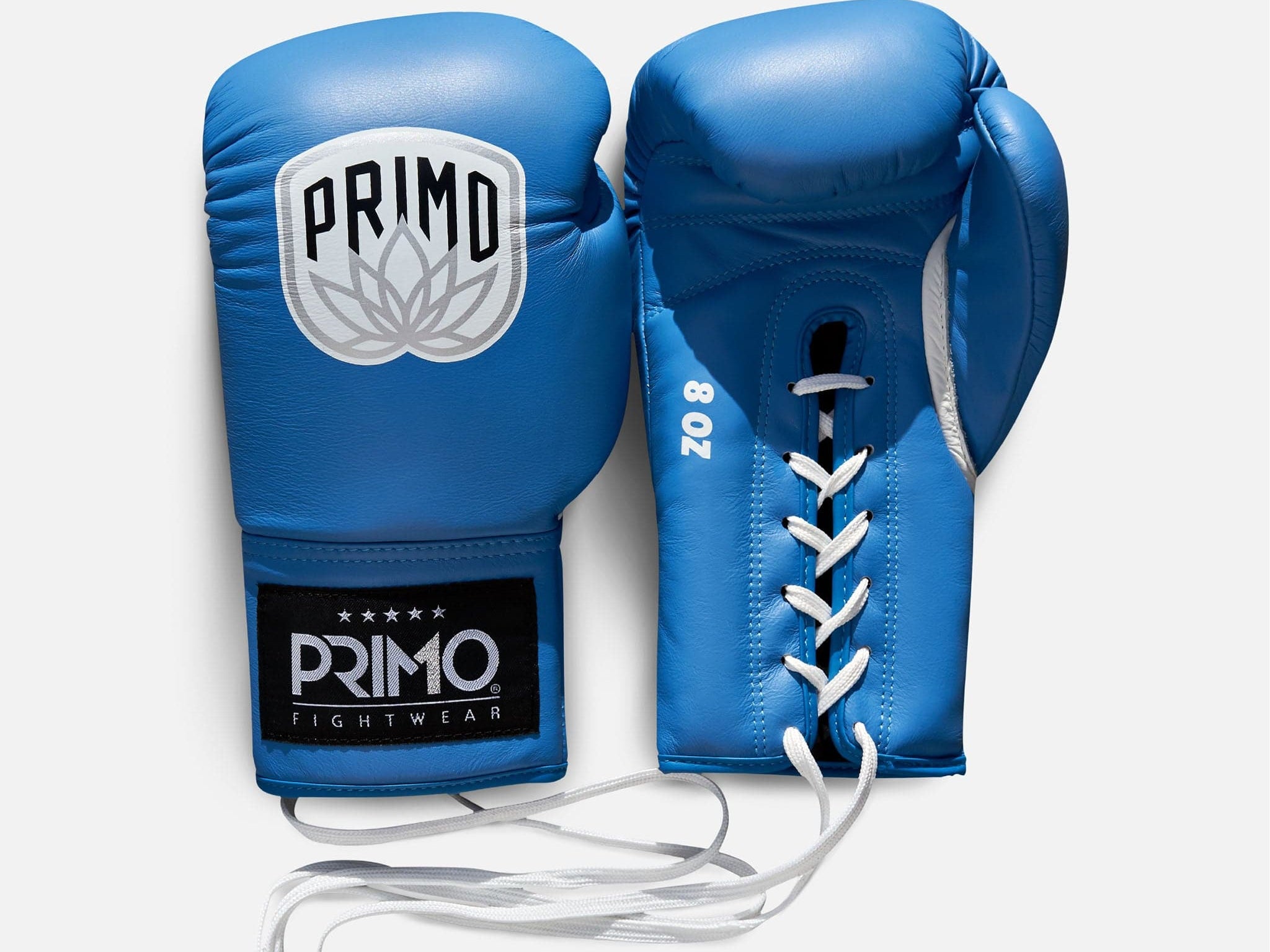 Primo Fight Wear Official Boxing Gloves Primo Pro Lace Up Boxing Gloves - Blue